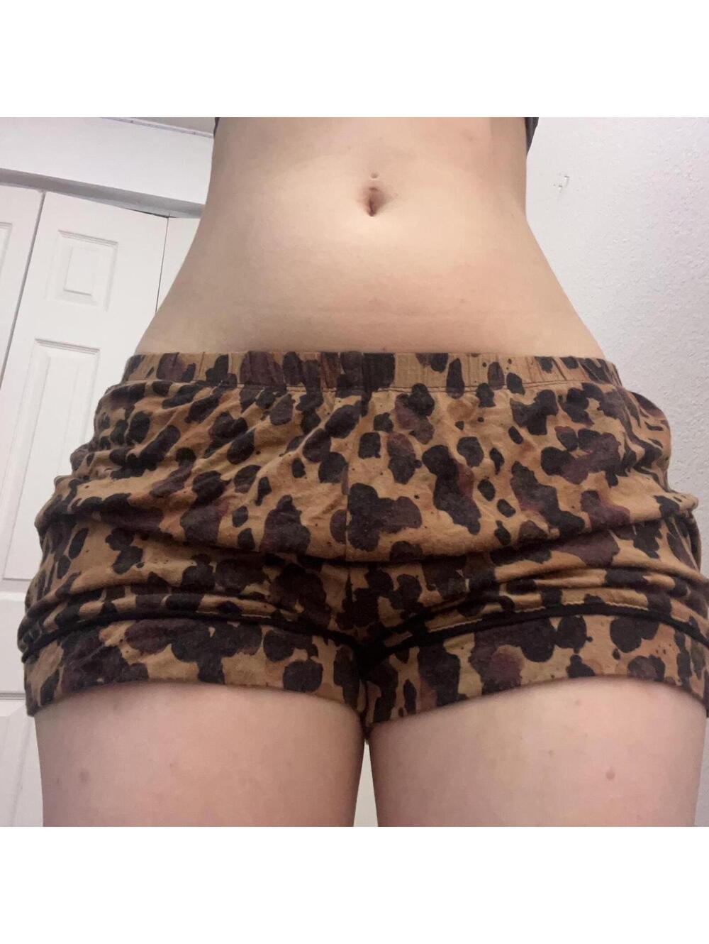 cheetah print pj shorts